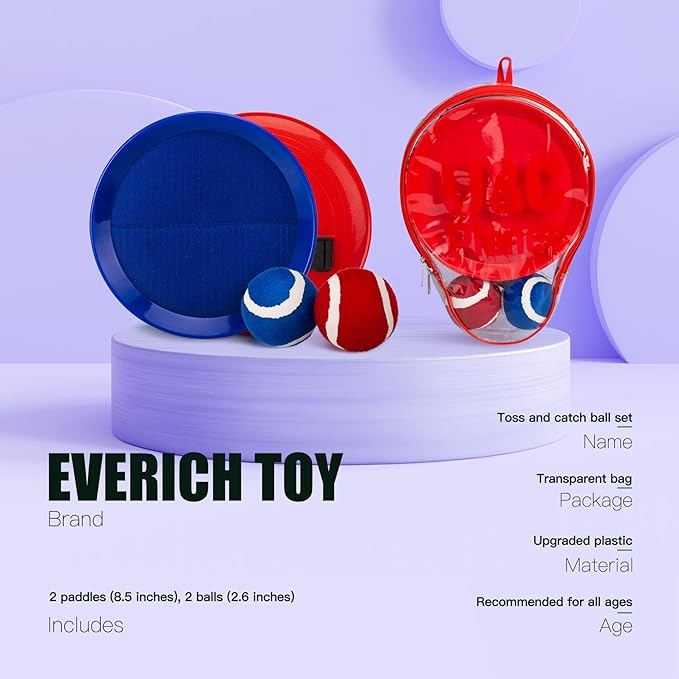 EVERICH Upgraded Toss and Catch Ball Game Set - Image 2