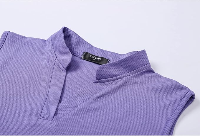 Womens Sleeveless V Neck Golf Polo Shirts
