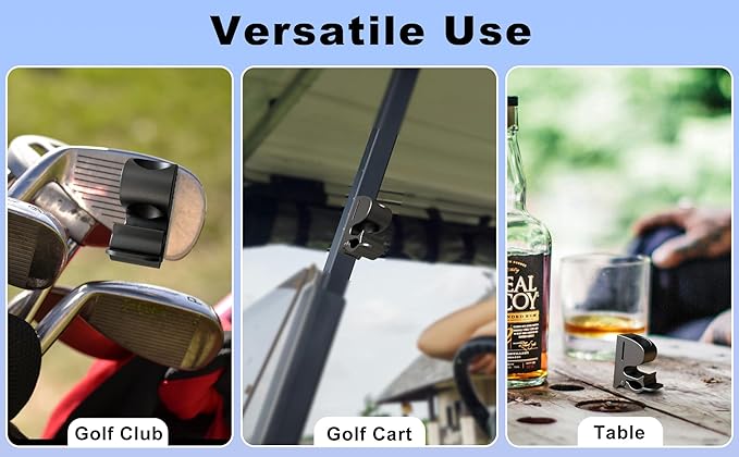 Magnetic Holder Clip for Golf Cart, Aluminum Alloy Stand Clip Holder Fit for 30-70 Rings, Golf Cart Accessories, Golf Gift for Men or Women