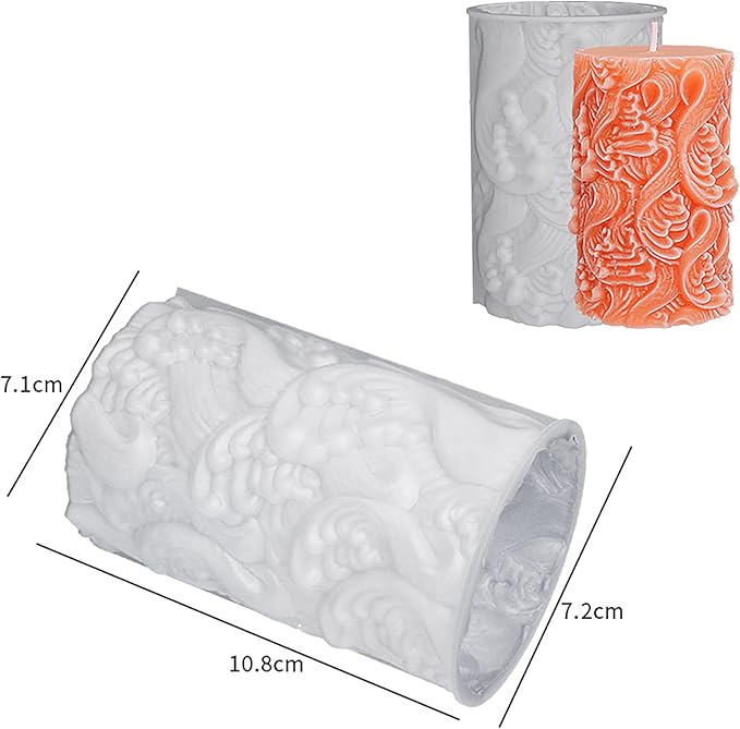Flower Petal Cylinder Candle Mold - Image 2