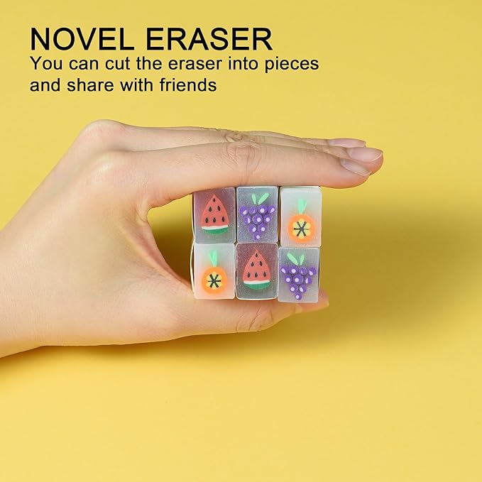 HILAZA 18Pcs Cute Fruit Erasers - Image 3