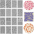 CHGCRAFT 16 Sheets 16 Styles Animals Dandelions Polymer Clay Texture Mat by chgcraft