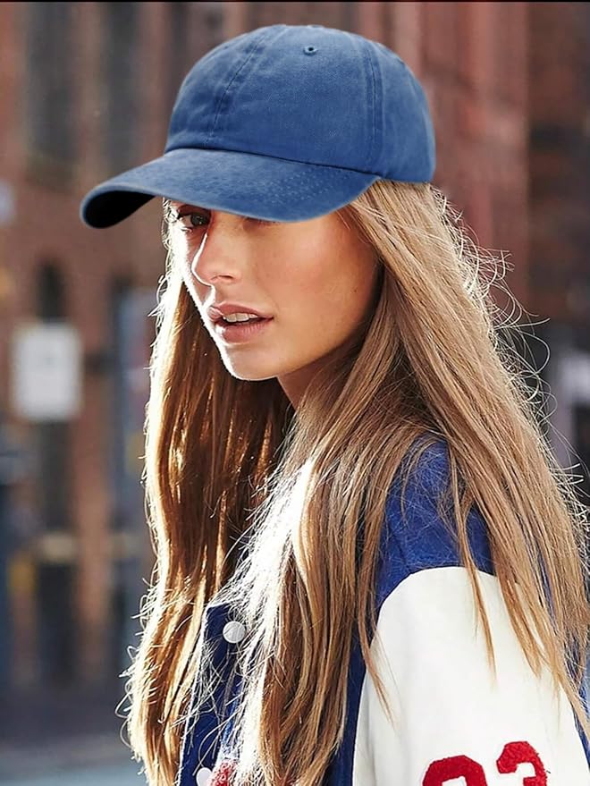 Edoneery Men Women Baseball Cap-Low Profile Adjustable Washed Cotton Golf Dad Hat