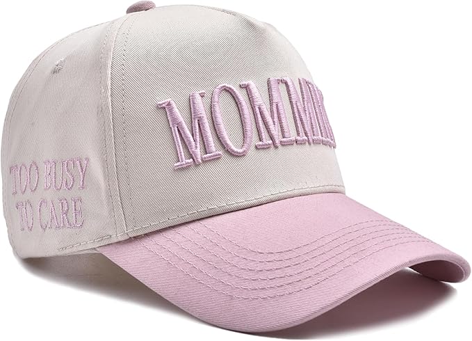 Womens Trucker Hat - with Mommin Embroidery Ponytail Fit - Mothers Day Great Gifts for Mom Wife Stepmom
