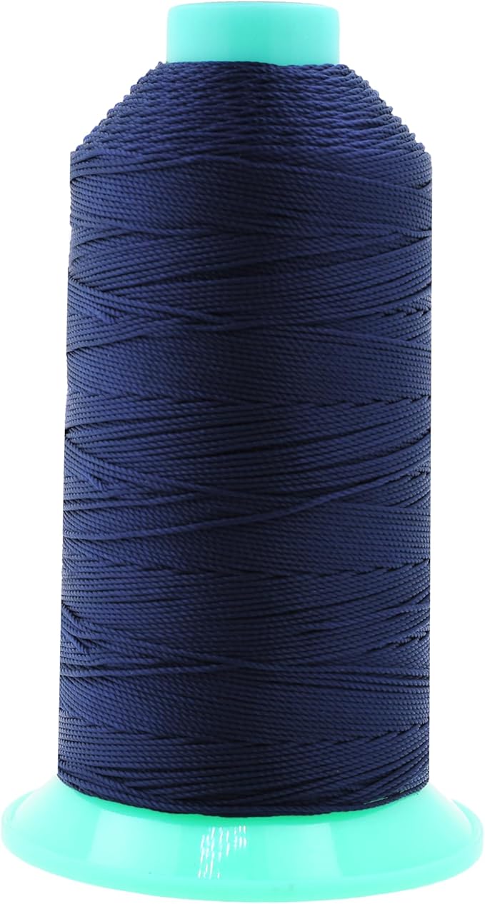 Mandala Crafts Bonded Nylon Thread Navy Blue Heavy Duty Sewing Threads by MandalaCrafts
