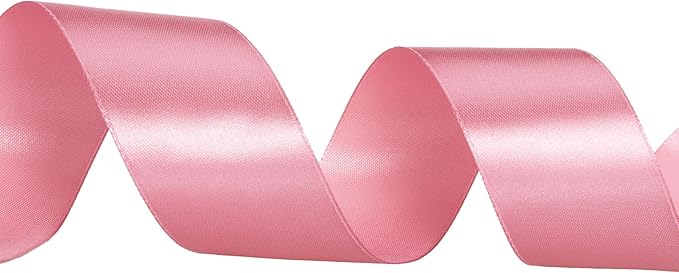 1 1/2 Inch Rose Gold Solid Satin Ribbon, 50 Yards Craft Fabric Ribbon - Image 2