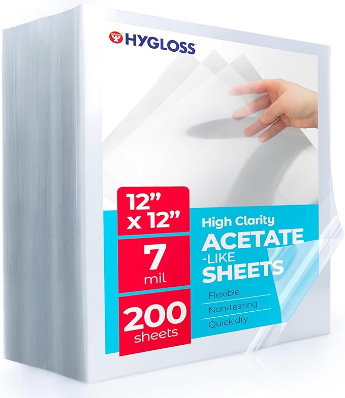 Hygloss 12" x 12" Acetate Paper by HyglossProductsInc