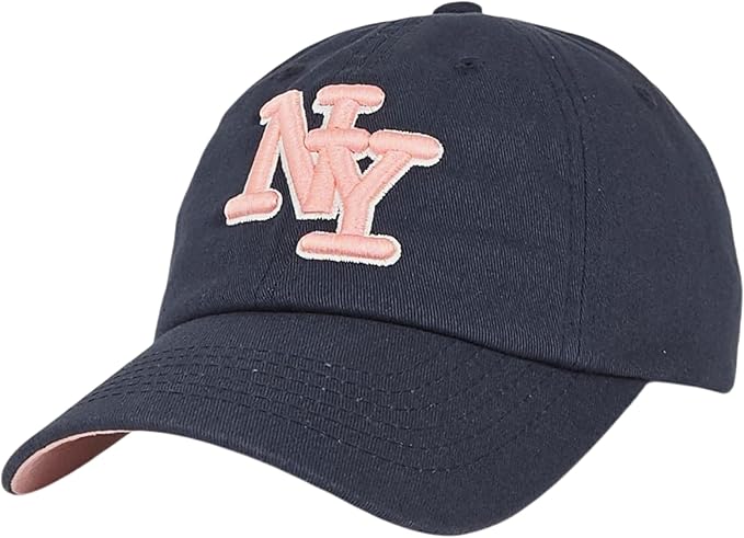 NY 3D Embroidered Cotton Dad Hat – New York Baseball Cap, Adjustable Metal Buckle Strap, Unstructured Low-Profile Style
