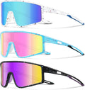3 Pack Kids Sunglasses Youth Baseball Polarized Sun Glasses Sports Cycling Running for Boys Girls UV Protection