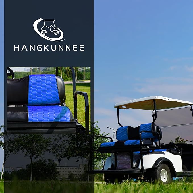 Golf Cart Seat Covers for EZGO TXT Club Car DS Gas or Electric OEM Regular Seat Cushion, No Staple, Golf Cart Vinyl Replacement Seat Cover