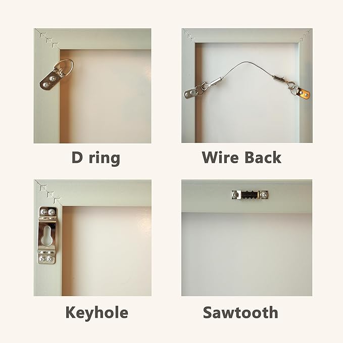 Universal Frame Hanger, 6 Plastic Picture Hangers, 16 Large Removable Adhesive - Image 4