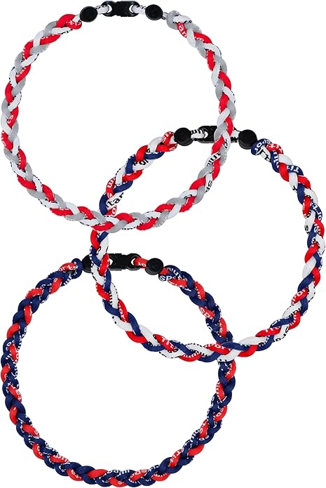 3 pcs Baseball Rope Necklaces, League Team Colors Braided Necklace, Baseball Team Gifts