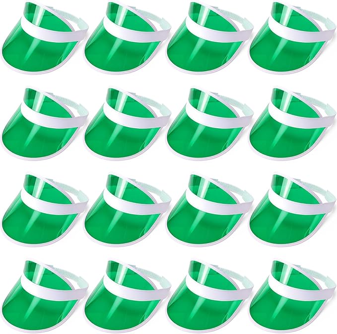 Tarpop Poker Visors Hats Bulk Casino Bingo Visor Casino Dealer Clear Plastic Sun Golf Hats for Women Men