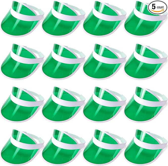 Tarpop Poker Visors Hats Bulk Casino Bingo Visor Casino Dealer Clear Plastic Sun Golf Hats for Women Men