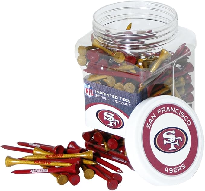 Team Golf NFL Green Bay Packers Jar Of 175 Golf Tees 2-3/4" Golf Tees, 175 Pack, Regulation Size, Multi Team Colors