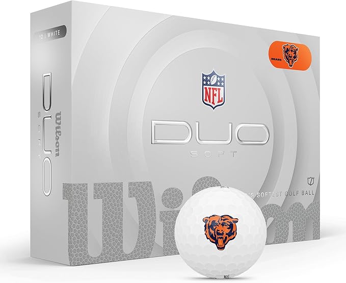 WILSON 2025 Duo Soft NFL Golf Ball - 12 Balls, White, Atlanta Falcons