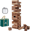 ApudArmis 54 PCS Tumble Timber Set Up to 3.2FT, Pine Wooden Tumble Tower Game by ApudArmis