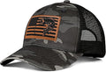 Fishing Hat Fishing Gifts for Men Bass Fish Flag Gear Accessories Stuff Trucker Hat Snapback Baseball Cap