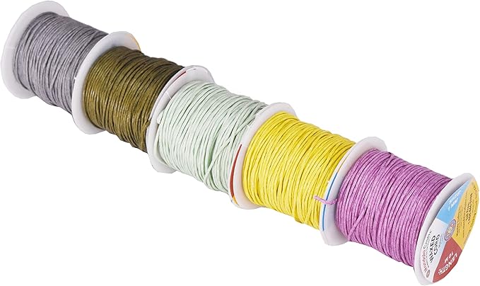 Mandala Crafts 1mm 273 Yards Assorted Cotton Waxed Cord - Image 4