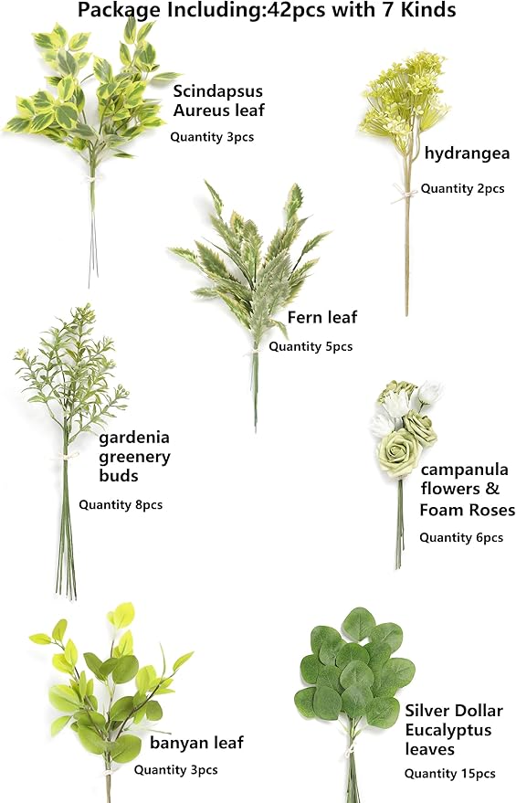 Serra Flora Artificial Greenery Stems Box Set, - Image 3