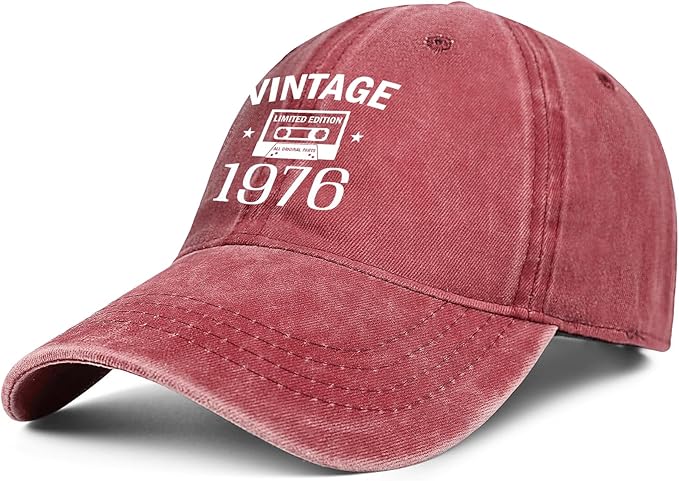 50th Birthday Gifts for Men Women 1976 Hats Vintage 1976 Baseball Cap for 50 Year Old Birthday Gifts for Fathers Mothers Day