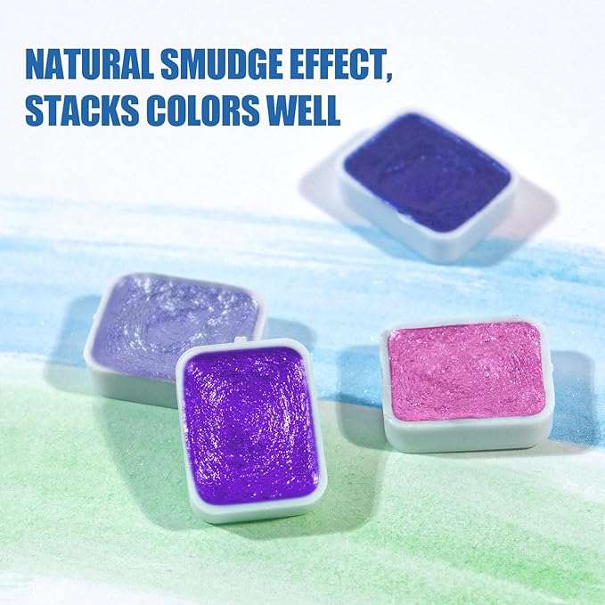 Mini Glitter Watercolor Paint Set - Image 5