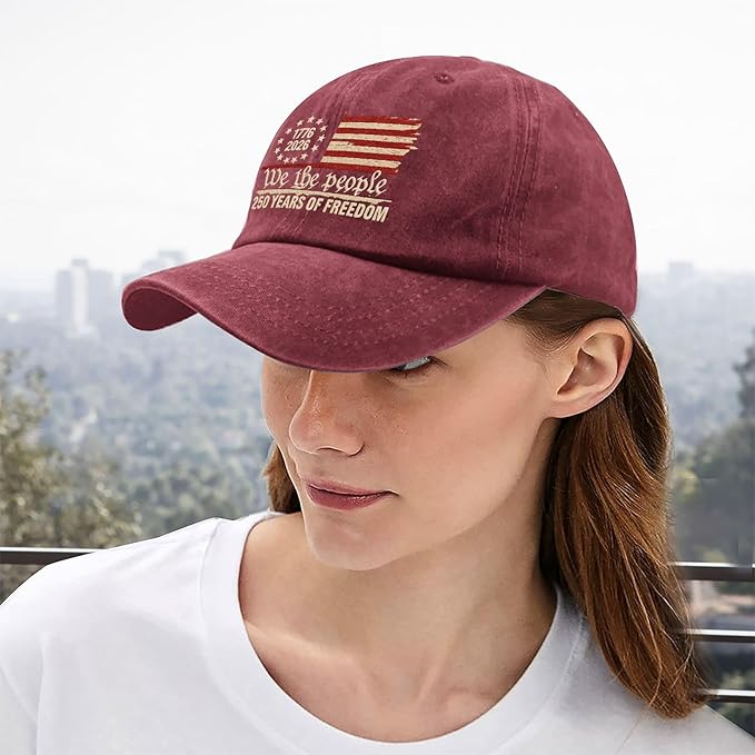 U.S. 250th Anniversary 250 Years Freedoms 1776-2026 Baseball Hats Funny
