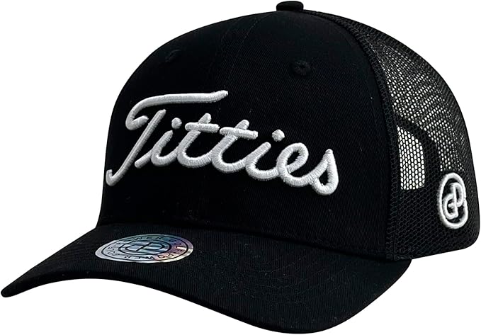 GP POWER GOLF Original Titties Mesh Hat - White Trucker Cap with Adjustable Strapback