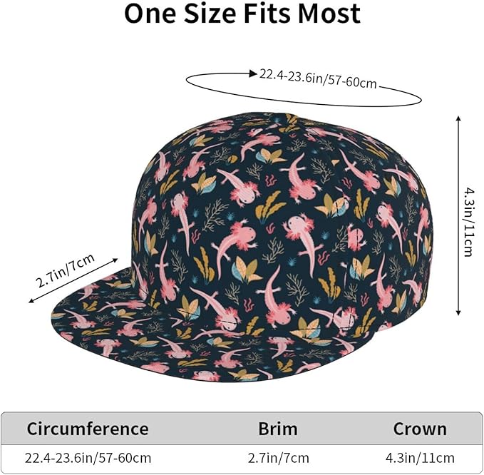 Fashion Snapback Hat for Men Women, Hip Hop Style Baseball Cap Flat Bill Hats Adjustable Trucker Sun Hat