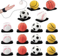 SAYAYA 4/8/16/32 Wrist Return Ball on a String 2.36 Inches Rebound Sport Balls with Elastic Strap Baseball Soccer Tennis Practice Party Favors, Wrist Exercise and Fun Play for Kids & Adults