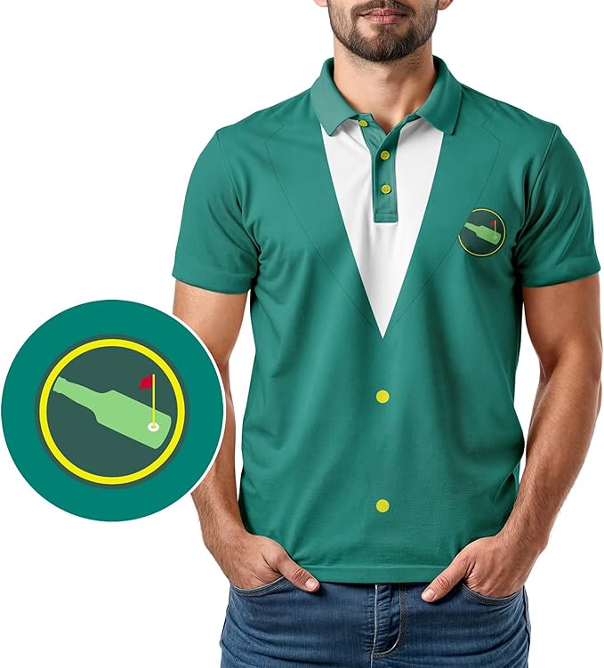 Funny Parody Golf Polo Shirt – Fun Movie Performance Quick Dry UPF Sun Protection Moisture Wicking Casual Wear Shocker Golf
