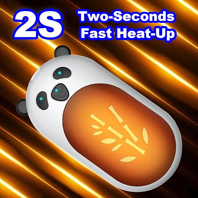 ‎Hand Warmers 2 Pack,Hand Warmers Rechargeable 6000mAh 20Hrs Long Safe Heat AI Smart Chips,Portable Pocket Heater,Gifts for Birthday,Outdoor,Golf,Hunting,Camping Accessories