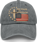 US 250 Years Freedoms 1776-2026 250th Birthday Embroidered Hats Garde Cap for Him