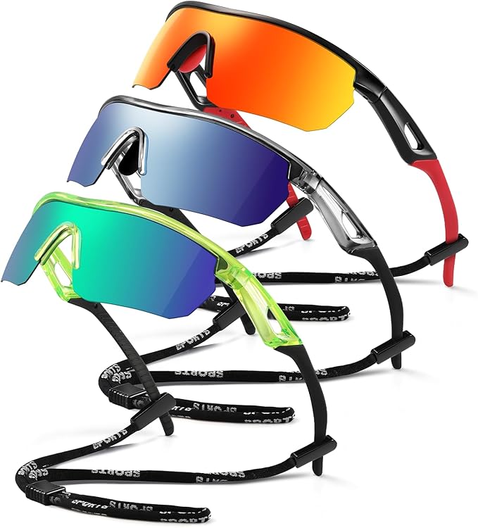 Kids Sunglasses Youth Baseball Sunglasses for Boys Girls 3-12 Polarized Softball Sports Goggles UV Protection