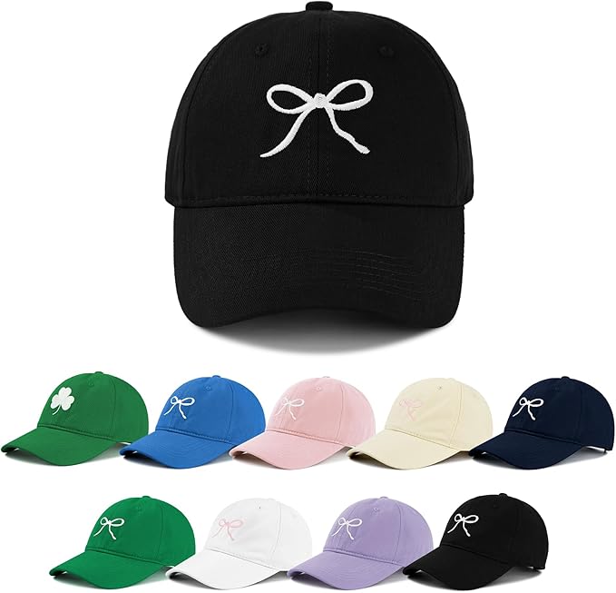 Zando Bow Baseball Cap for Women Men Girls Dad Trendy Adjustable Trucker Hat Cute Y2k Travel Golf Sports Sun Hats Accessories