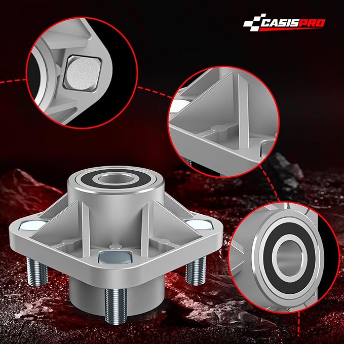 Golf Cart Front Wheel Hub Assembly for Club Car DS & Precedent 2003-Up, Club Car Front Wheel Bearing Hubs with Dust Cover, OEM# 102357701, 2PCS