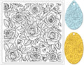 CHGCRAFT Polymer Clay Texture Sheets Rose Background Silicone Texture Stamp by chgcraft