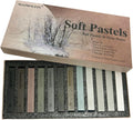 12-Pack Gray Tone Soft Pastel Sticks by MAIMOUFIN