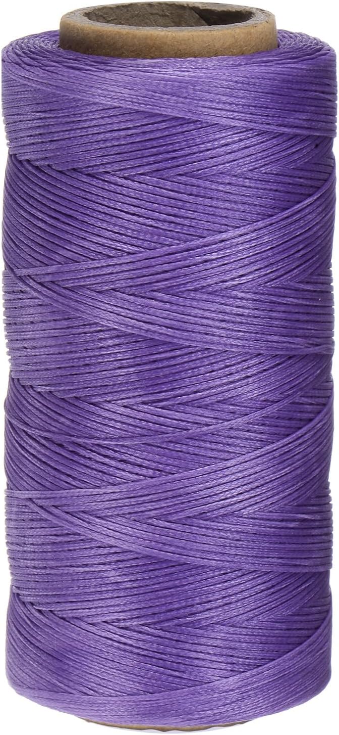 uxcell Leather Sewing Waxed Thread, 284 Yards / 260m 0.8mm 150D Flat Polyester by uxcell