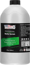 U.S. Art Supply 32 oz Matte Acrylic Varnish by USArtSupply