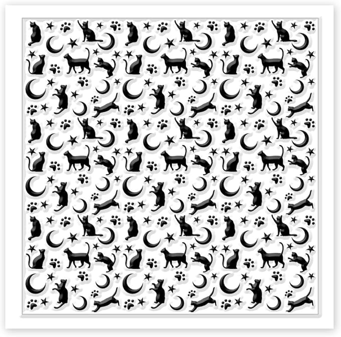 CHGCRAFT Cat Polymer Clay Texture Sheets Moon Stars Texture Stamp Sheets - Image 8