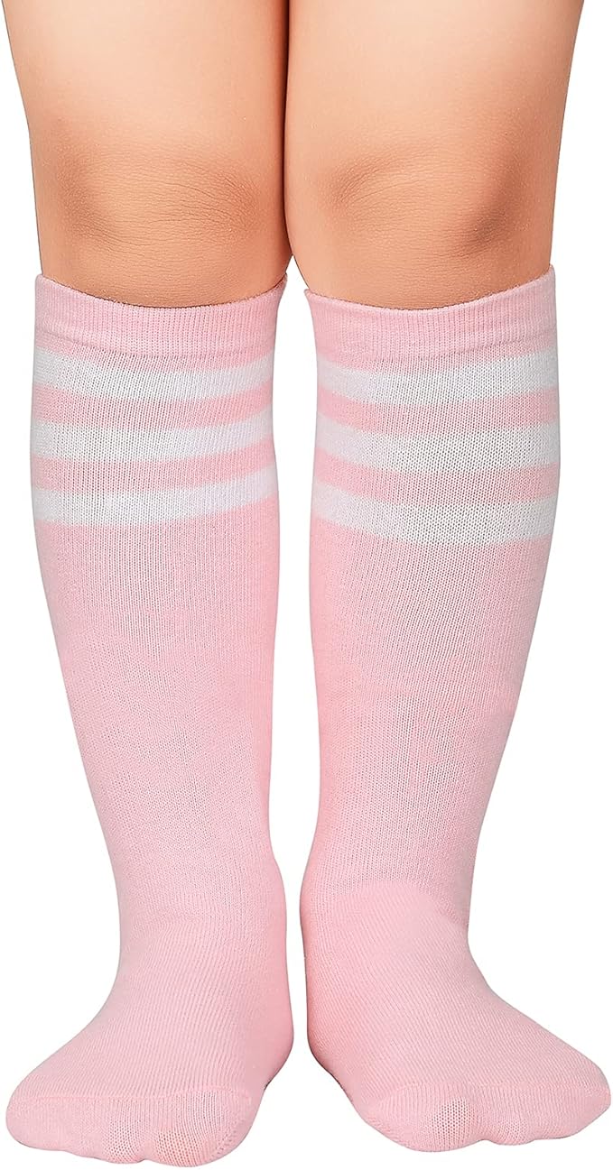 American Trends Kids Toddler Soccer Socks Youth Baseball Softball Football Socks Knee High Accessories for Girls