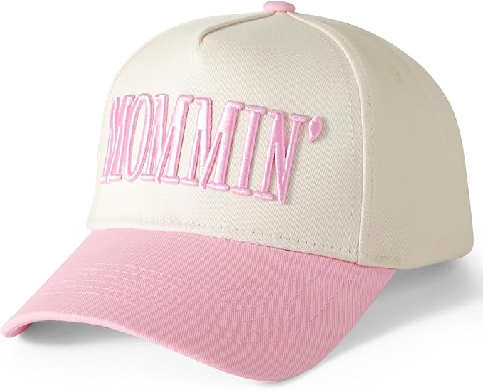 Mommin Hat Womens Trucker Hat for Wife Mothers Day Mom Gifts Vintage Two Tone Adjustable Embroidery Baseball Cap