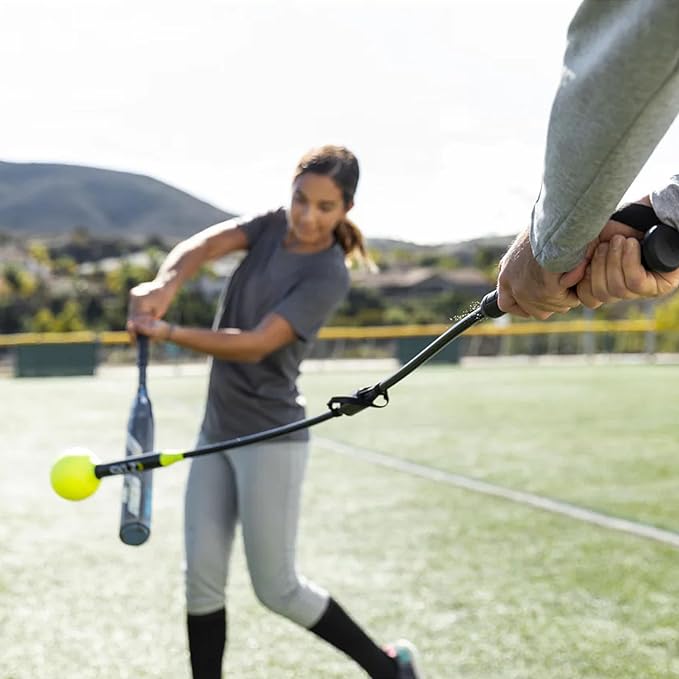 SKLZ Hitting Stick Batting Swing Trainer for Baseball and Softball, One-on-One Coaching Tool for Ball Contact, Hand-Eye Coordination, and Bat Speed