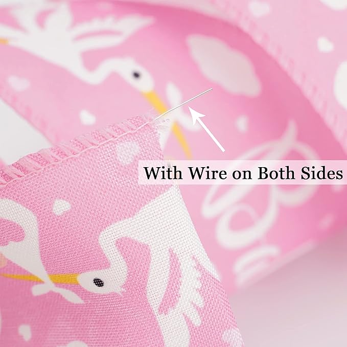 MEEDEE Pink Baby Ribbon for Baby Shower - Image 3