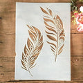 TIAMECH A4 Reusable Two Feathers Stencil by TIAMECH
