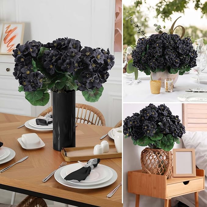 Hananona 12 Pcs Artificial Geranium Flowers - Image 7