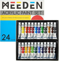 MEEDEN Beginners Acrylic Paint Set: 24 Colors 12ml/0.41 fl oz Heavy Body Art by MEEDEN