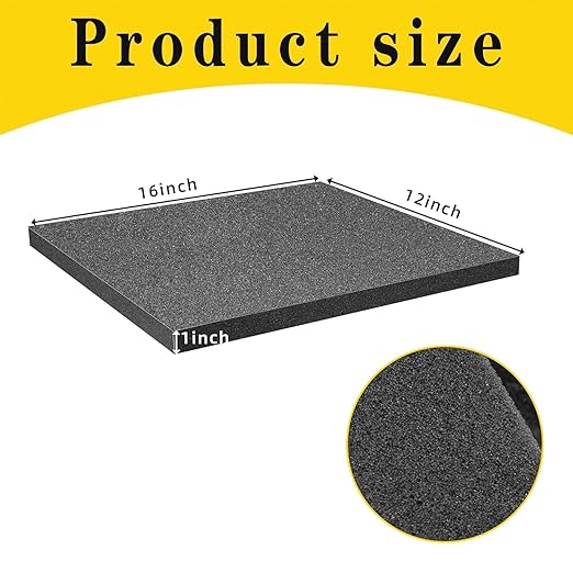 DECOHS 8 Pcs Polyurethane Foam Sheet- 16 x 12 x 1 Inch Cuttable Foam Inserts - Image 2