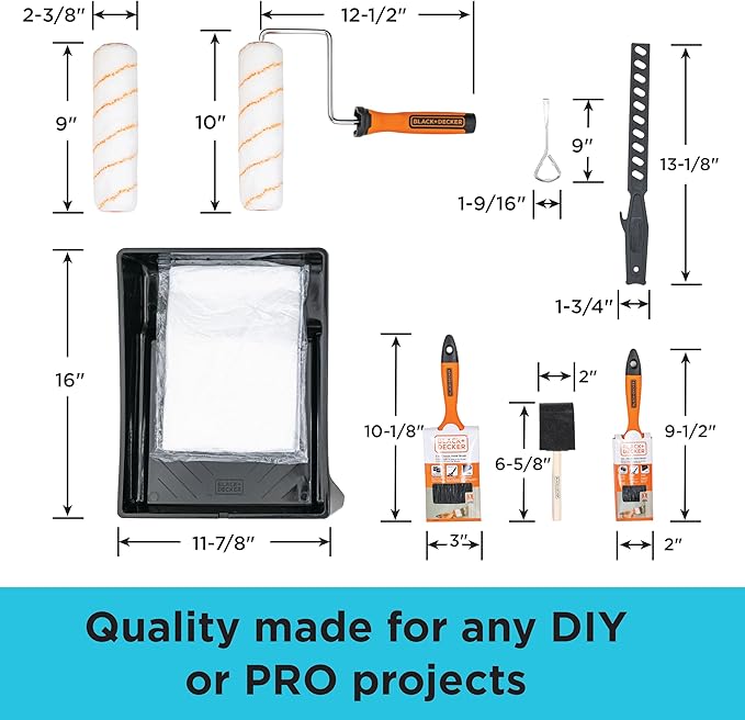 BLACK+DECKER 10-Piece Paint Tray Set, Complete Kit - Image 3